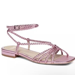 🌸PAIGE🌸 Deanna Braided Ankle-Strap Flat Sandals Size: 6.5